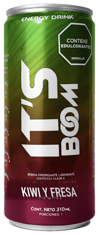 Lata IT'S BOOM sabor Kiwi y Fresa