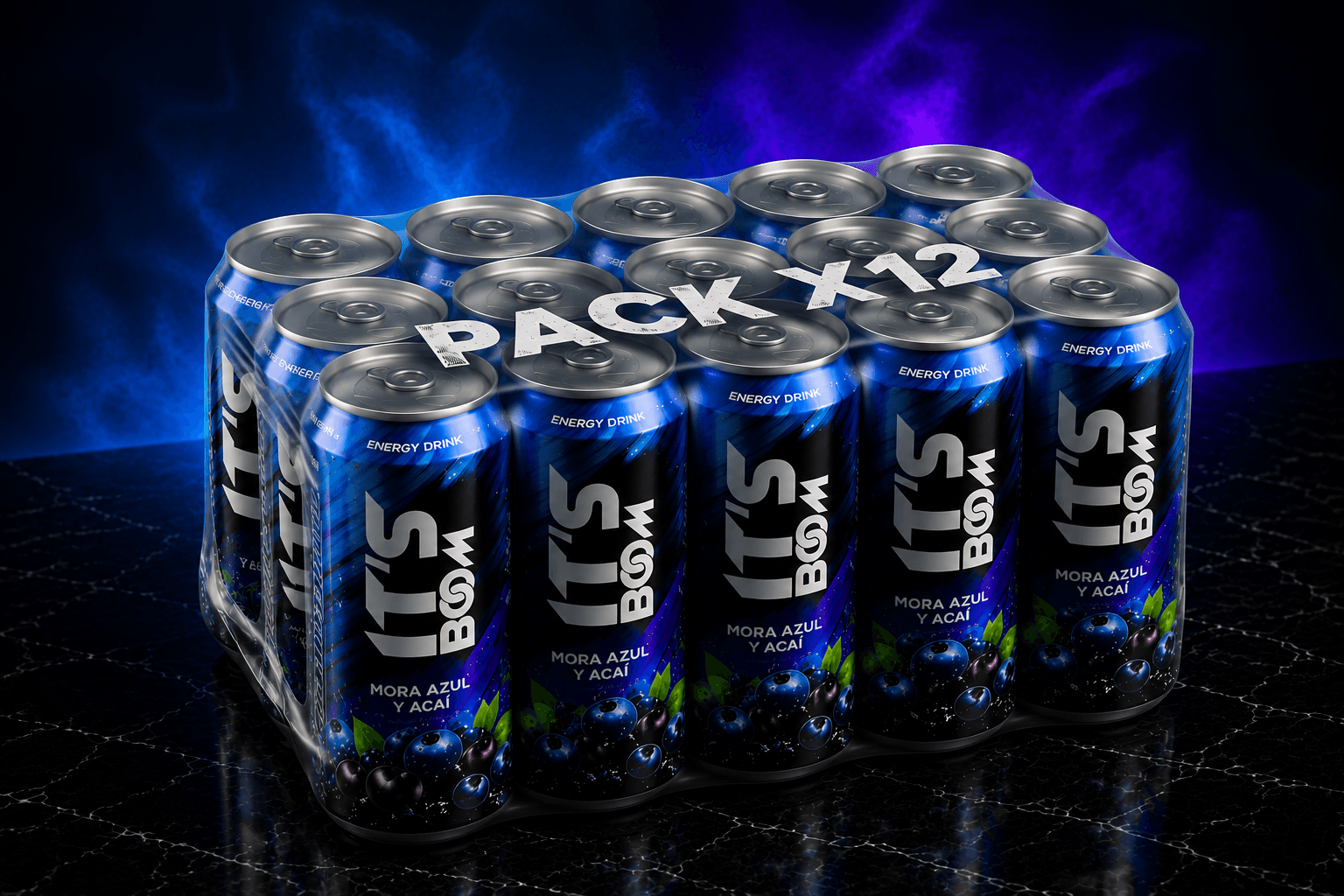 Pack x12 IT'S BOOM Mora Azul Açaí