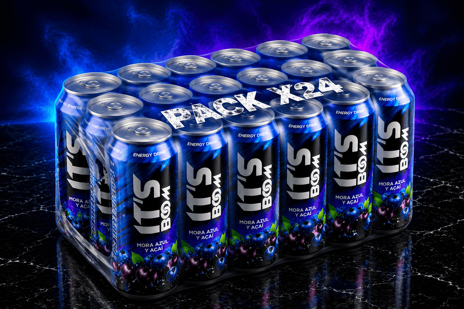 24 pack IT'S BOOM Mora Azul Açaí