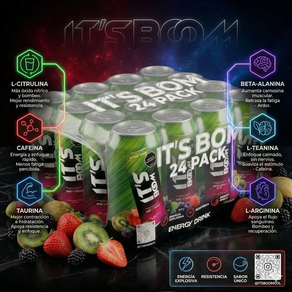 24 pack IT'S BOOM Kiwi y Fresa