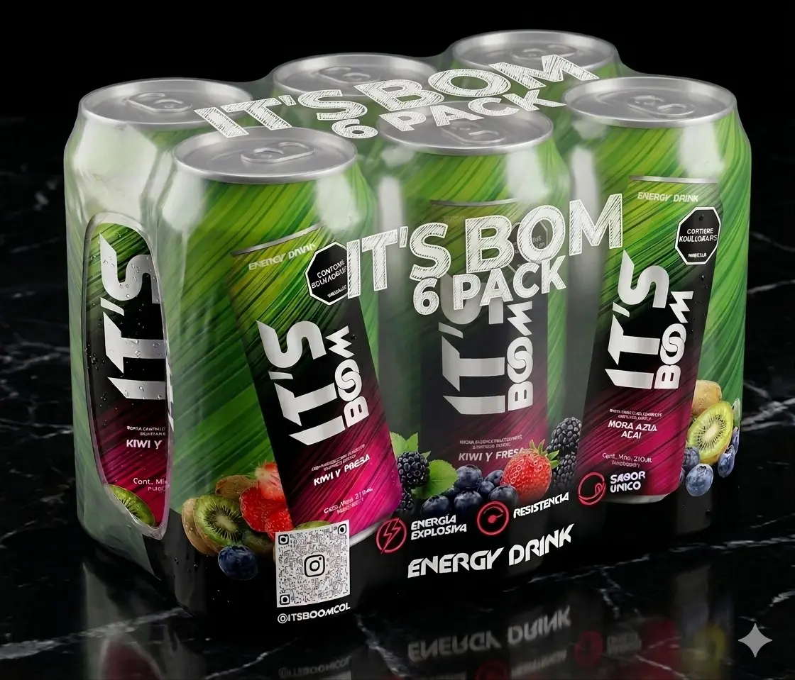 Six pack IT'S BOOM Kiwi y Fresa