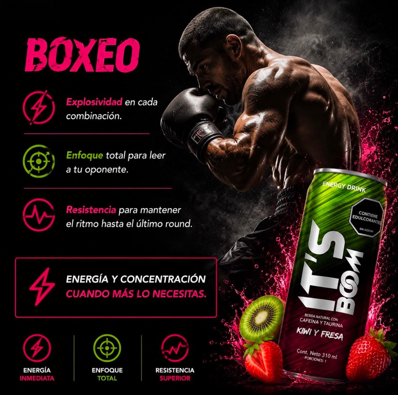 IT'S BOOM para boxeo